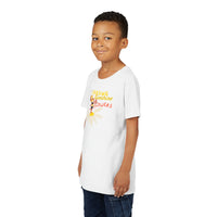 theme park kids t-shirt, spikey bee chasing sunshine and flowers graphic shirt, sparkle paperie house
