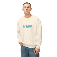 Dream bigger in blue graphic sweatshirt, sparkle paperie house