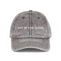 motivational destressed stylish baseball cap put in the work, sparkle paperie house