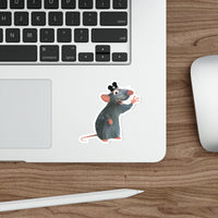 theme park remy wearing mouse ears sticker, sparkle paperie house remy sticker