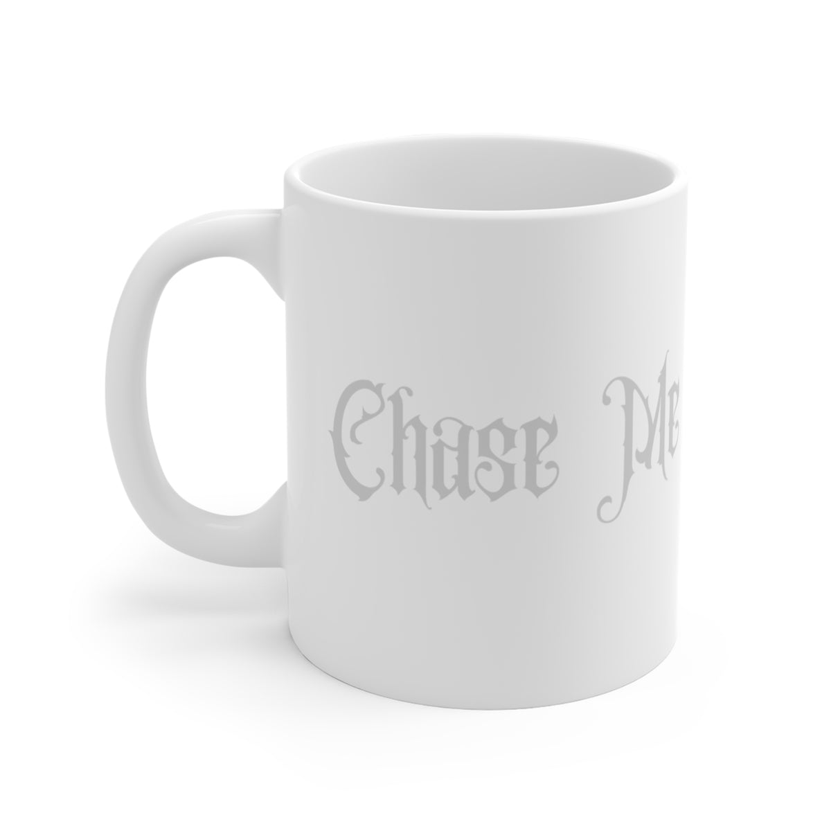 dark romance mug with "Chase Me", sparkle paperie house romance reader gift