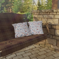 4th of july pattern pillow, summer patriotic pattern  outdoor pillow