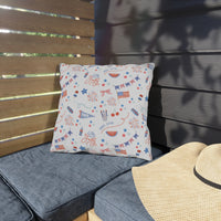 patriotic pattern outdoor pillow, summer outdoor pillow