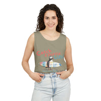 catch a puffin wave surfer tank top, puffin surfing tank top sparkle paperie house