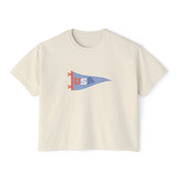 patriotic graphic women's boxy shirt, sparkle paperie house 4th of july shirt