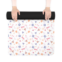 theme park fantasy land pattern yoga mat, fantasy magic pattern pilates mat sparkle paperie house