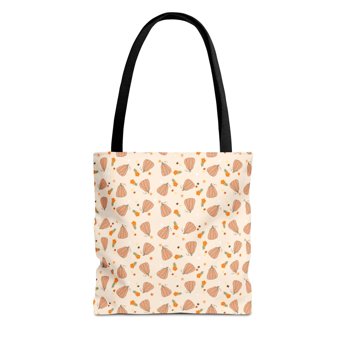 Groovy pumpkin pattern tote bag, autumn pattern tote bag sparkle paperie house