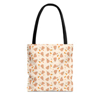 Groovy pumpkin pattern tote bag, autumn pattern tote bag sparkle paperie house