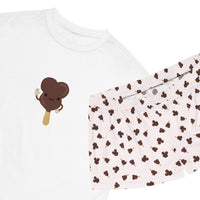 Theme park mouse shaped ice cream pajama short set, sparkle paperie house