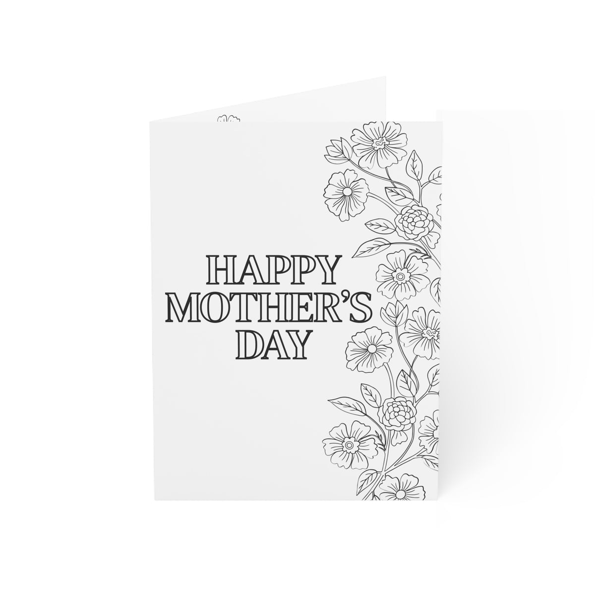 Color In Floral Happy Mothers Day Greeting Card Set of 1