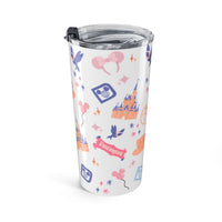 theme park fantasy land tumbler, fantasy magic pattern 20oz tumbler sparkle paperie house