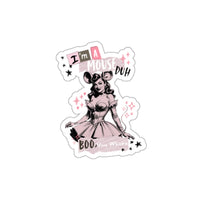 "I'm A Mouse Duh" die-cut vinyl sticker, inspired by Mean Girls. Adult funny Halloween die cut vinyl sticker, sparkle paperie house