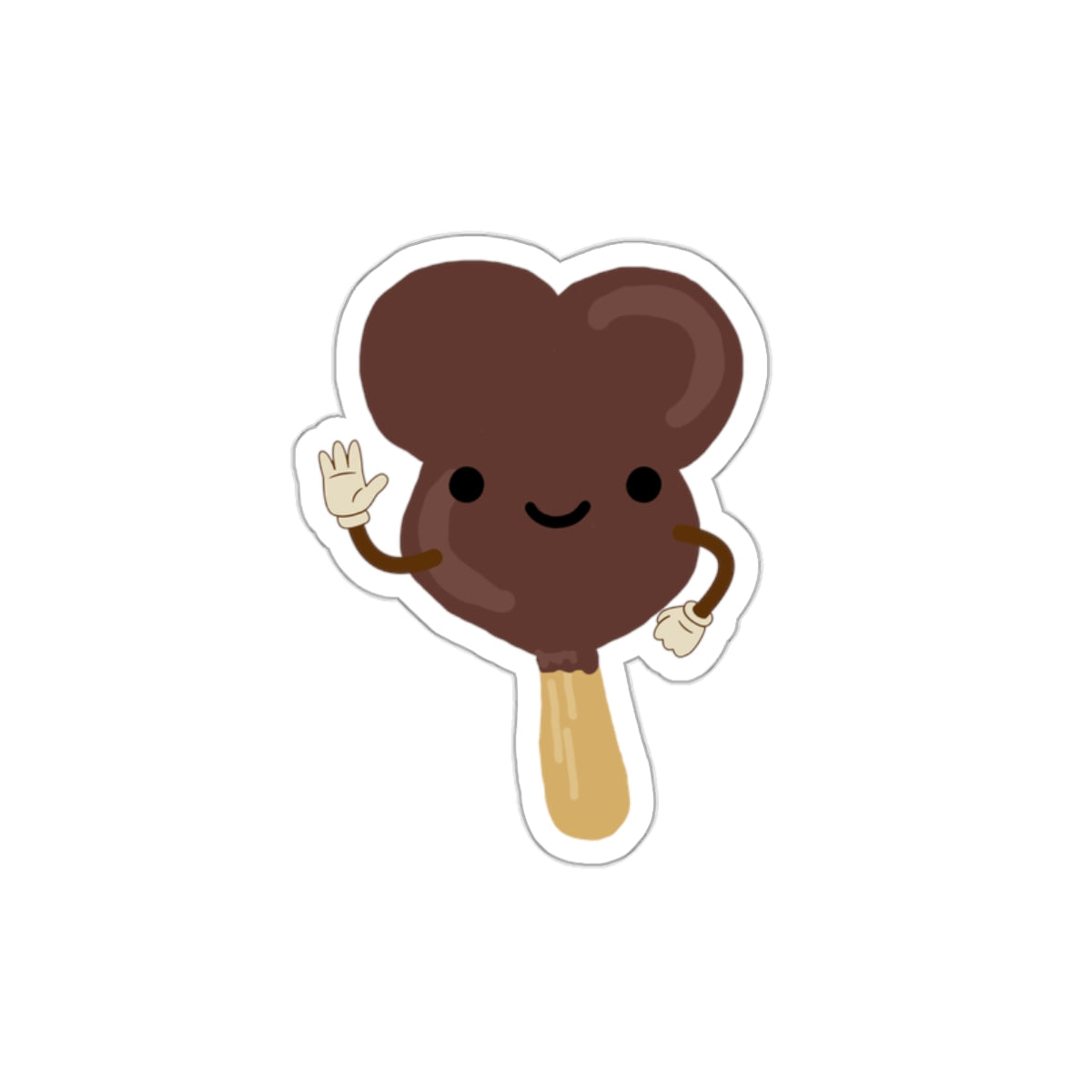 Theme park mouse shaped ice cream bar die cut sticker, sparkle paperie house