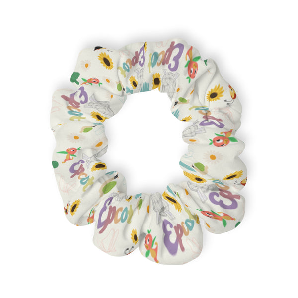 Enchanted Garden Festival Pattern Scrunchie