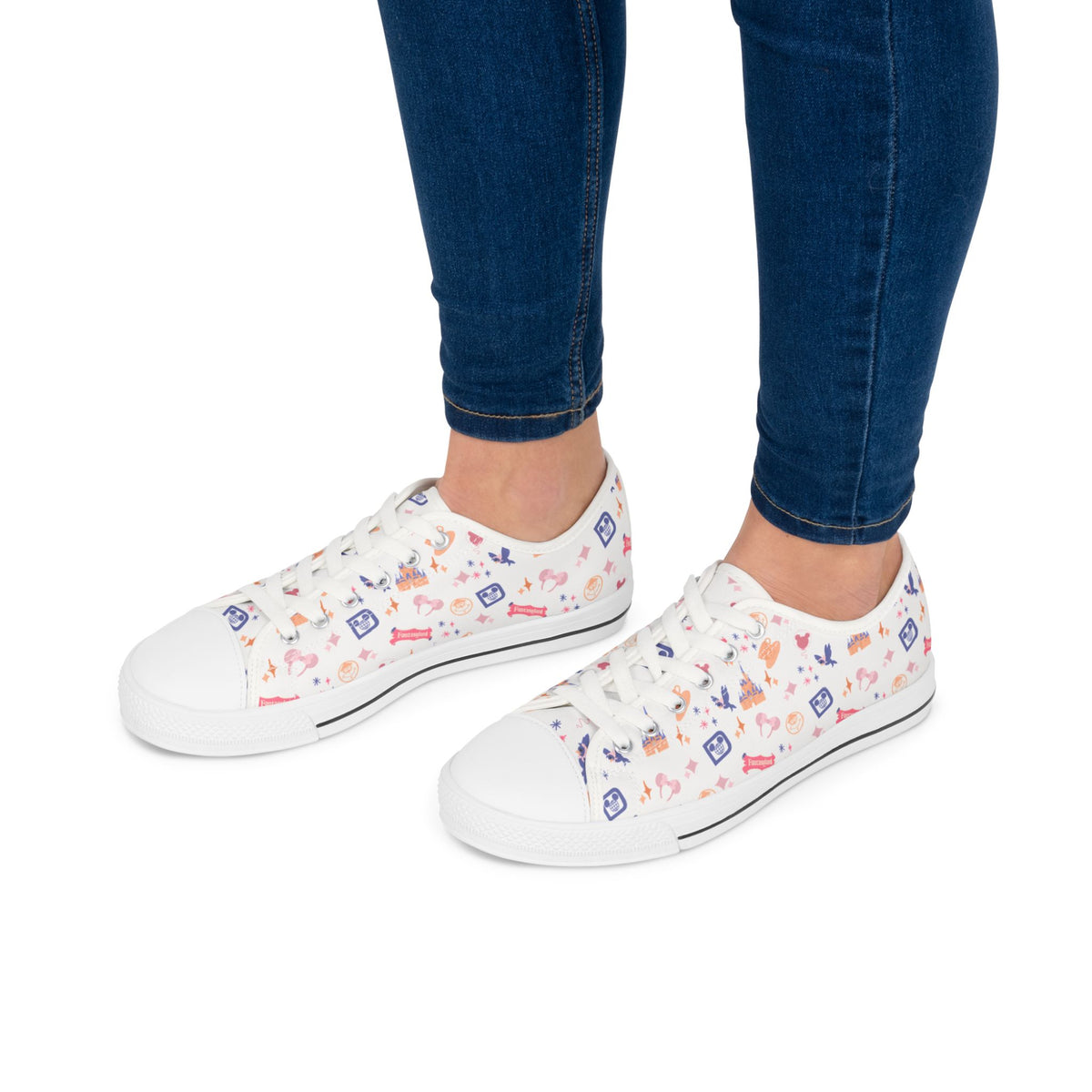 theme park fantasy magic women sneakers, fantasy land pattern low top sneakers sparkle paperie house