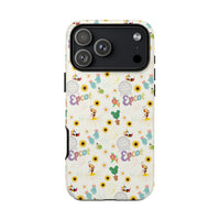 theme park flower and garden festival pattern tough phone case, sparkle paperie house