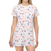 theme park fantasy land pattern t-shirt dress, fantasy magic pattern t-shirt dress sparkle paperie house 