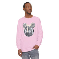 long sleeve mickey disco ball shirt