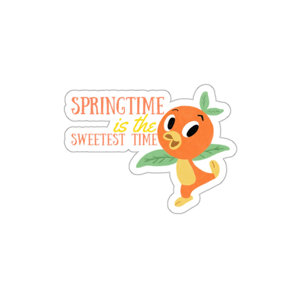 Enchanted Garden Festival Orange Bird Springtime Is The Sweetest Time Die-Cut Vinyl Stickers