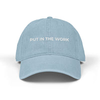 motivational baseball cap put in the work embroidered, sparkle paperie house