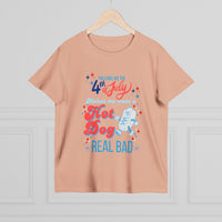 women 4th of july graphic shirt features you look like the 4th of july with hot dog, patriotic graphic shirt sparkle paperie house