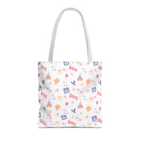 theme park fantasy land pattern tote bag, fantasy magic pattern 16x16 tote bag sparkle paperie house