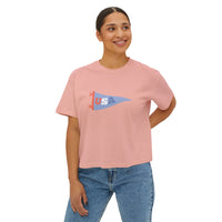 patriotic graphic women's boxy shirt, sparkle paperie house 4th of july shirt