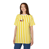 theme park t-shirt yellow stripe spikey bee, enchanted garden festival sparkle paperie house