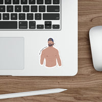 Romance reader sexy man with beard sticker