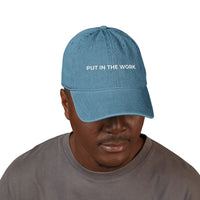 motivational baseball cap put in the work embroidered, sparkle paperie house