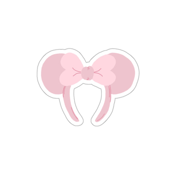 Pink Theme Park Mouse Ears Die-Cut Stickers