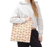 Groovy pumpkin pattern tote bag, autumn pattern tote bag sparkle paperie house