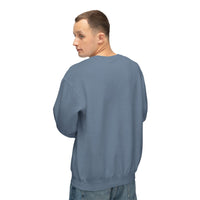 Dream bigger in blue graphic sweatshirt, sparkle paperie house
