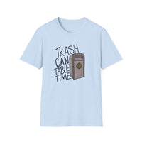 theme park trash can table time festival t-shirt, sparkle paperie house theme park shirt