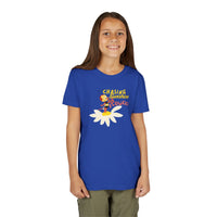 theme park kids t-shirt, spikey bee chasing sunshine and flowers graphic shirt, sparkle paperie house