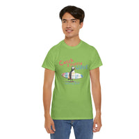 catch a puffin wave surfer t-shirt, puffin surfing t-shirt sparkle paperie house