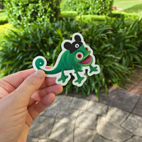 Pascal wearing mouse ears for Disney fans