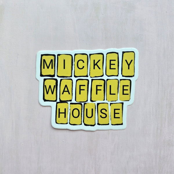 Retro Mick Waffle House Sign Vinyl Die Cut Sticker 3x3