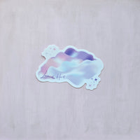 Lavender Haze Cloud Vinyl Die Cute Sticker 3x3, Sparkle Paperie House