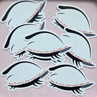 draw a cat sharp enough vigilante shit vinyl die cut sticker 3x3, sparkle paperie house