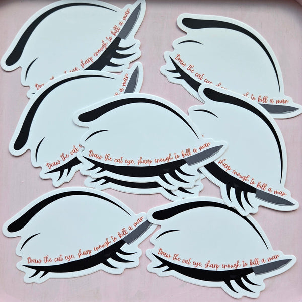 Draw The Cat Eye Sharp Vigilante Shit Vinyl Die Cut Sticker 3x3