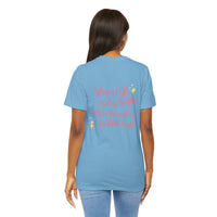 Theme Park T-Shirt with quote on the back coffee, waffles, characters, and walks with stars