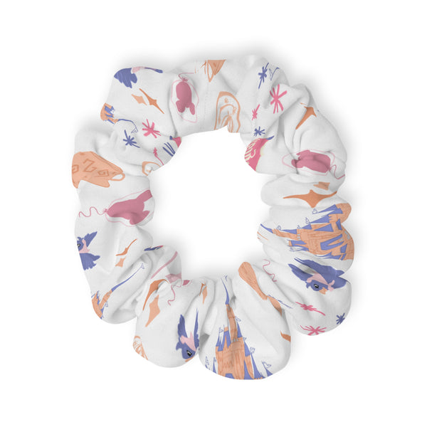 Theme Park Fantasy Magic Pattern Scrunchie