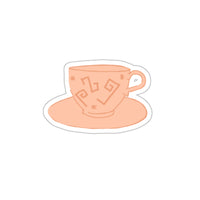 theme park fantasy land spinning tea cup die cut sticker, fantasy magic tea cup ride vinyl die cut sticker sparkle paperie house
