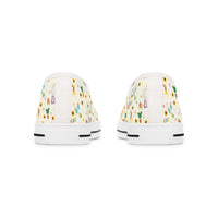 theme park flower and garden festival pattern women's low top sneakers sparkle paperie house