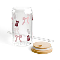 cherry fizz coquette glass tumbler, pepper soda coquette tumbler sparkle paperie house