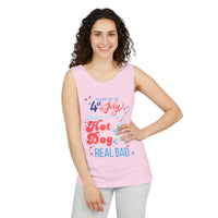 4th of july tank top features you look like the 4th of july graphic with hot dog, sparkle paperie house
