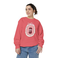 cherry fizz coquette sweatshirt, pepper soda cherry coquette sweatshirt sparkle paperie house 
