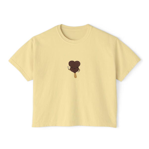Boardwalk Sweets Mouse Shaped Ice Cream Bar Women's Boxy Tee