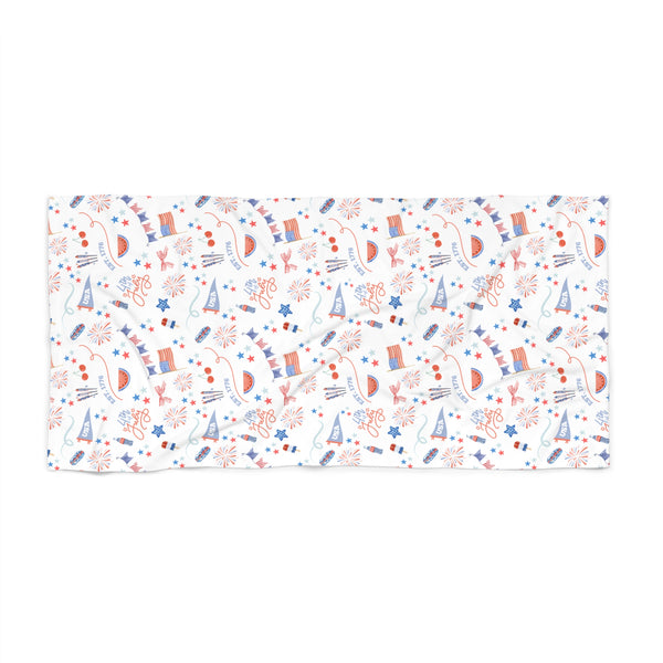 Patriotic Pattern Beach Towel